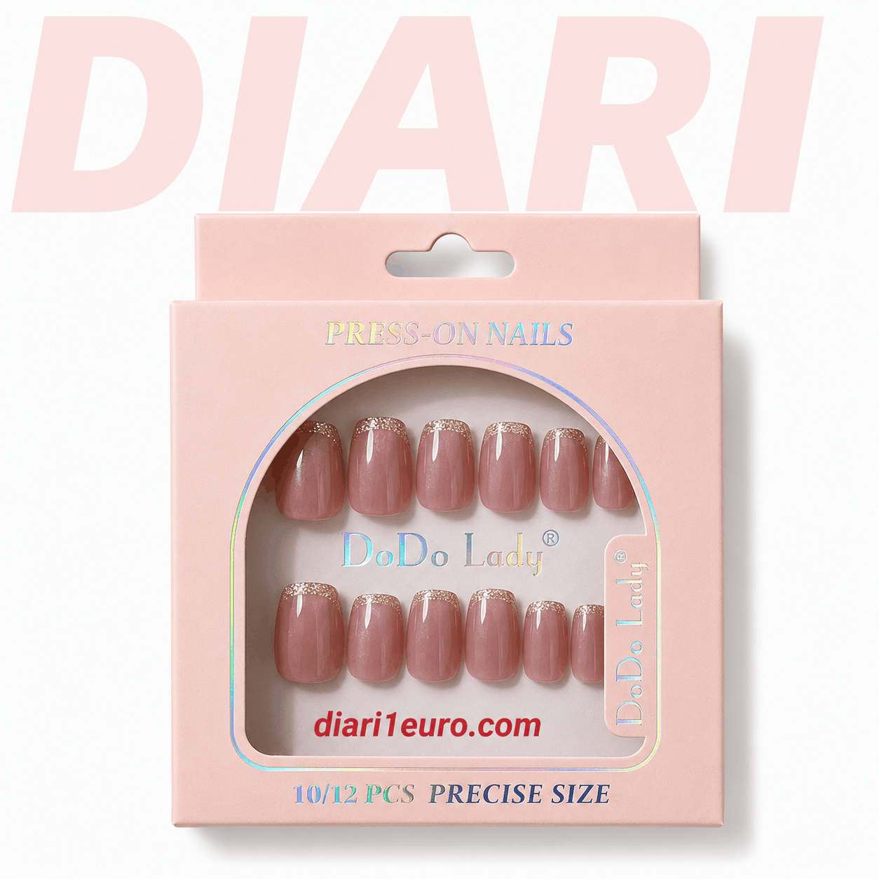 Thonj Artificialë Rozë DoDo Lady Press-On Nails