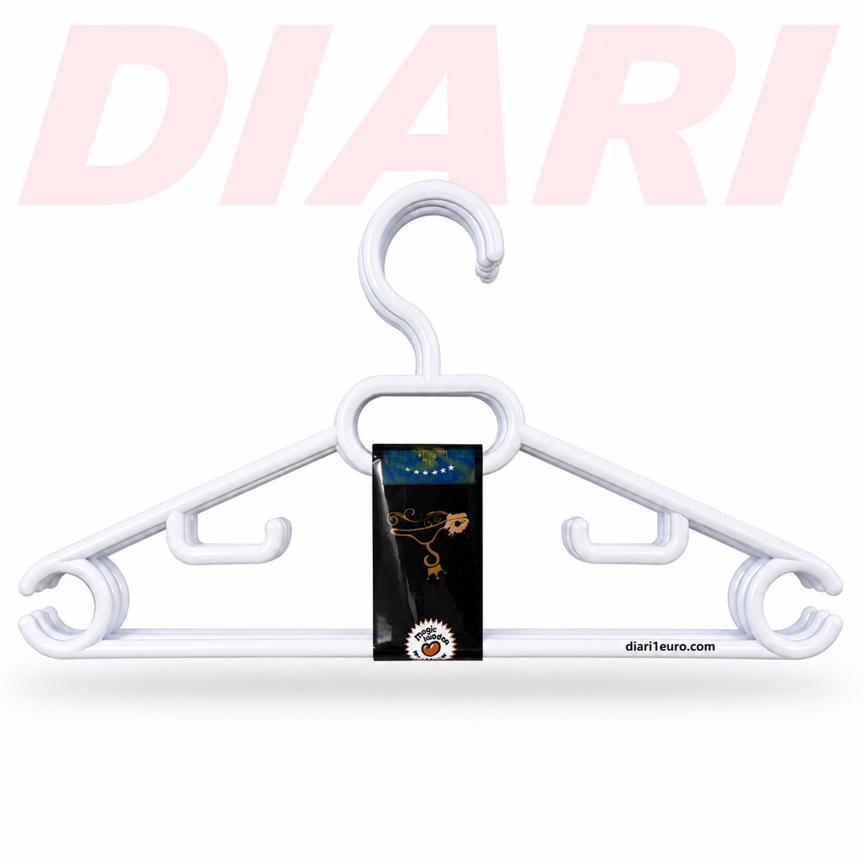 Varëse Rrobash Plastike e Bardhë Magic Hanger