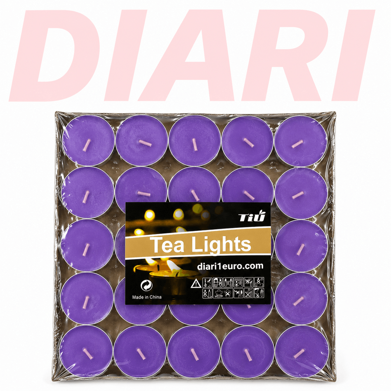 Qirinjsh Tea Lights Vjollcë 25 Copë