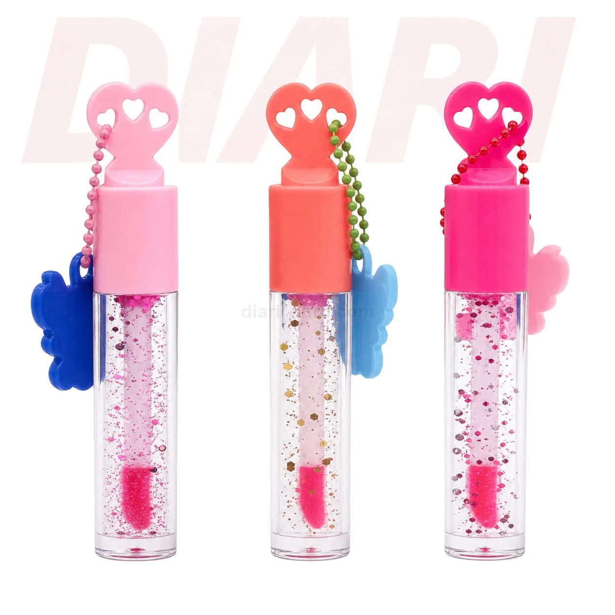 Lip gloss me figurë zemre