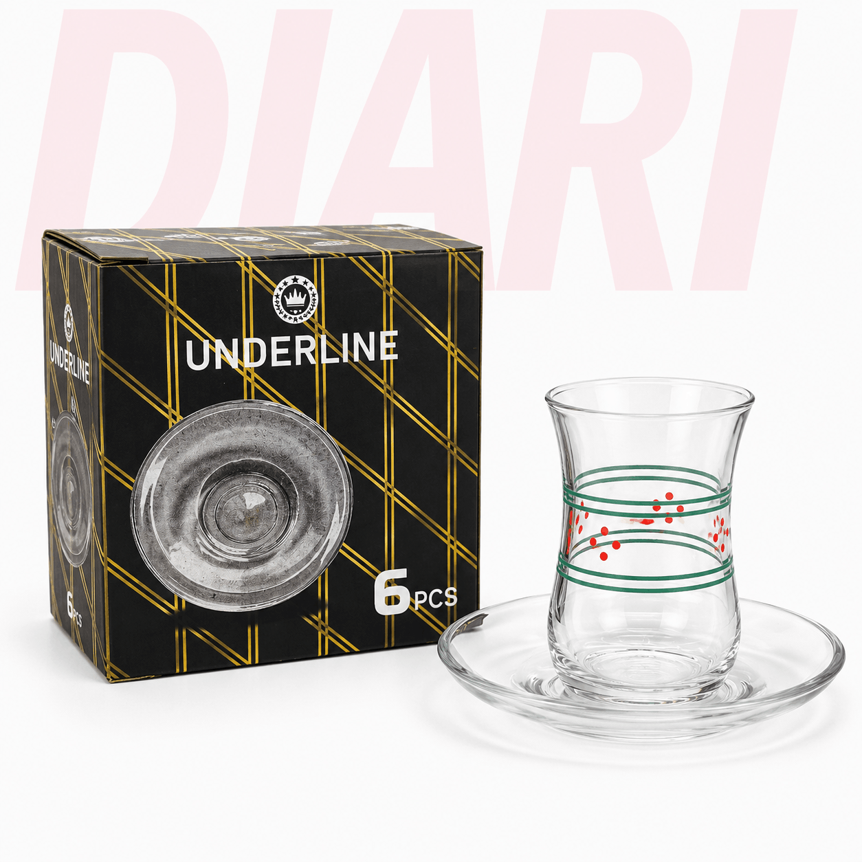 Set Tabllash Çaji Underline 6 Copë