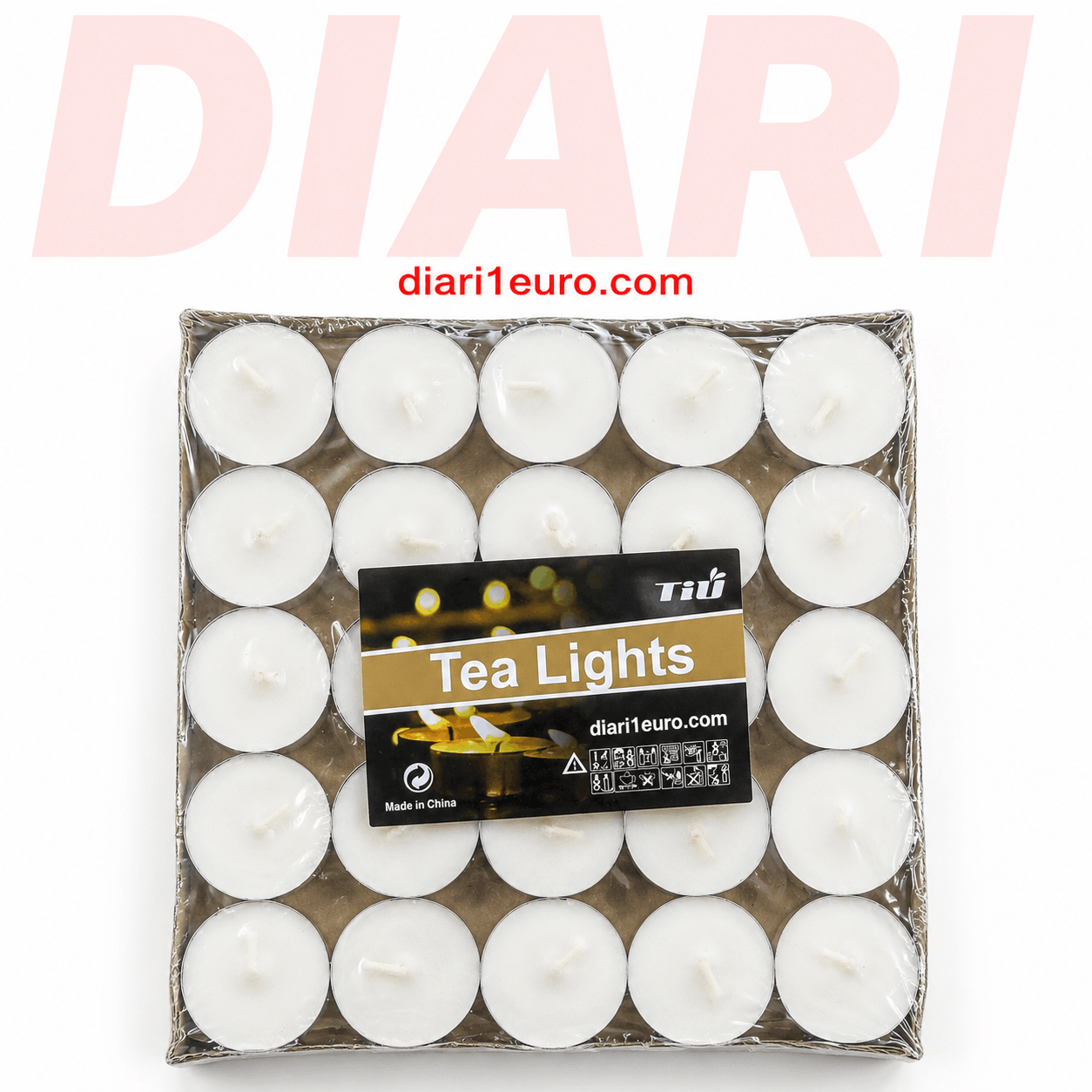 Qirinj Tea Lights të Bardhë 25 Copë