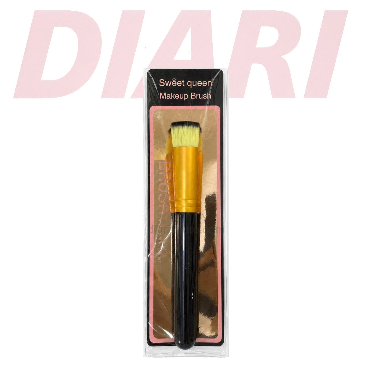 Furçë makeup Golden Queen me dorezë të verdhë