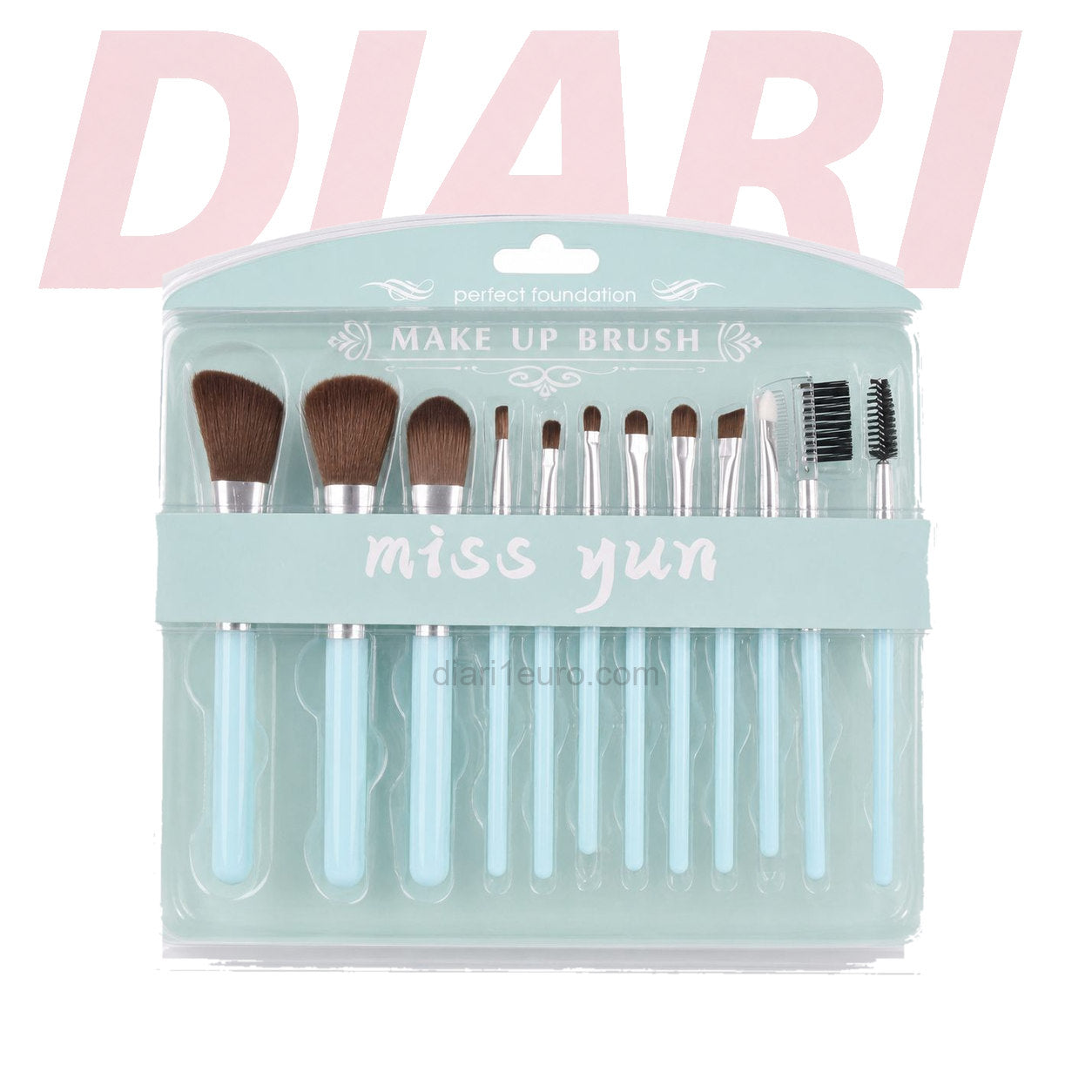 Set furçash makeup Miss Yun në kuti blu