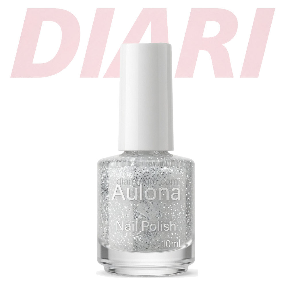 Manikyr Aulona me glitter argjendi