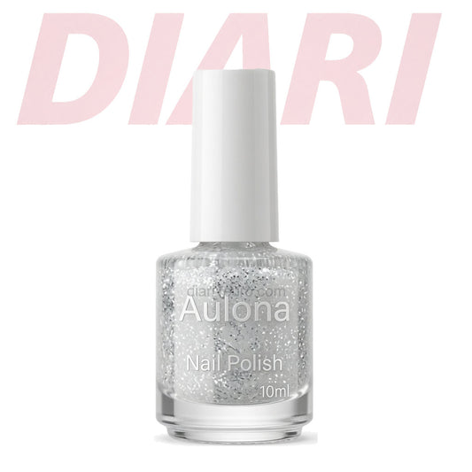 Manikyr Aulona me glitter argjendi