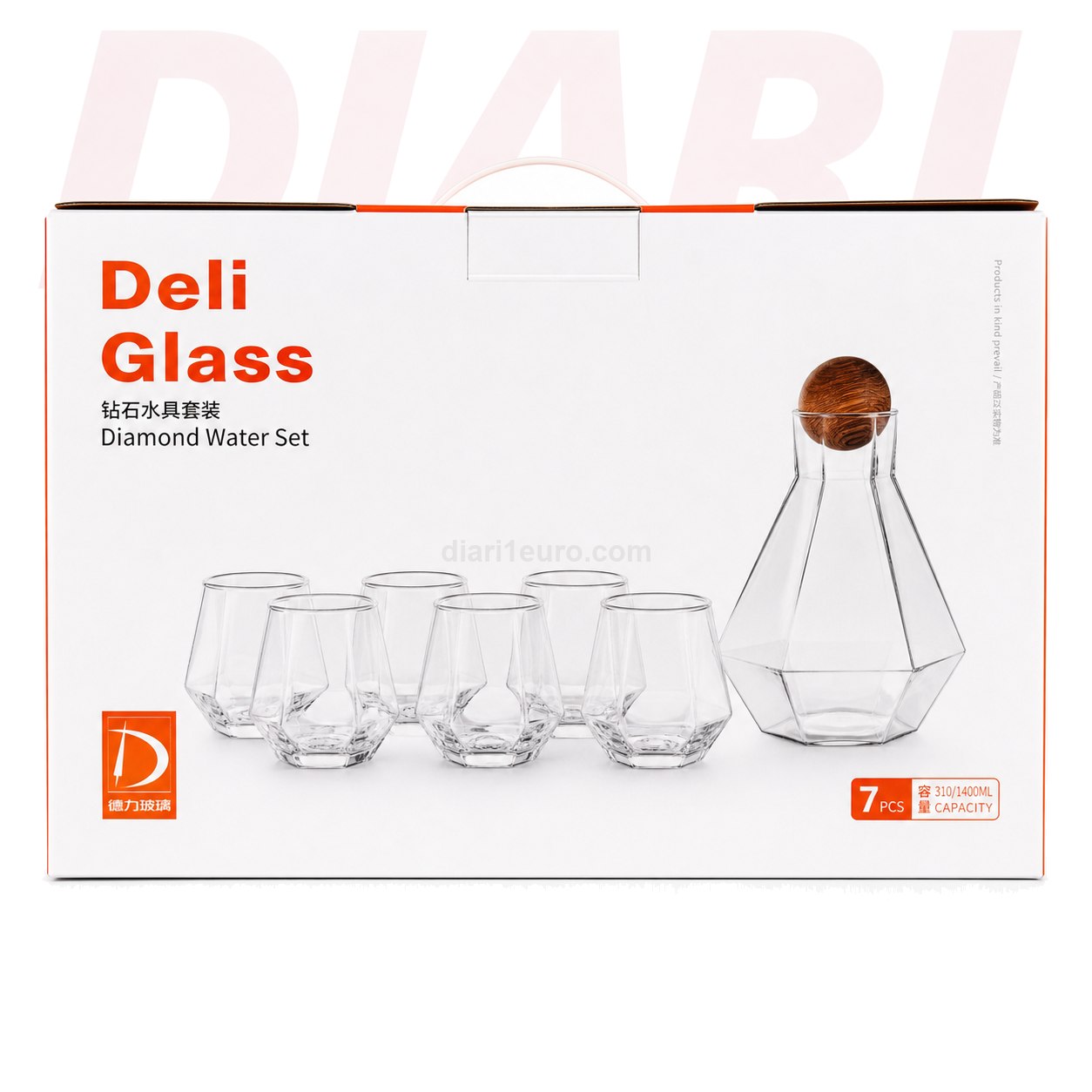 Set gotash qelqi Deli Glass, 7 copë