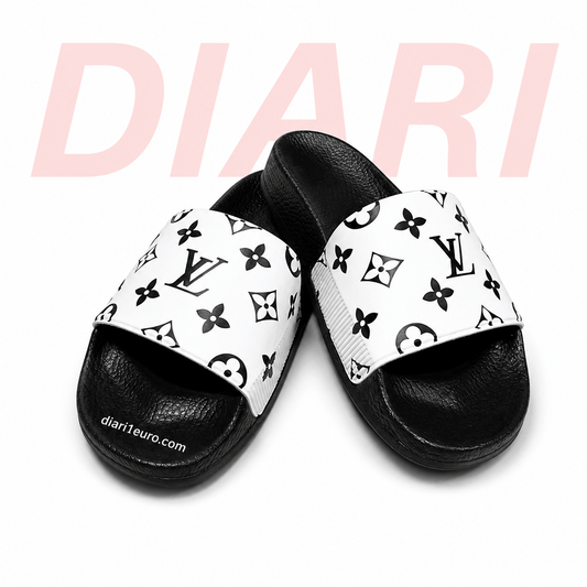 Shapka me Dizajn Monogram Bardhë & Zi – Stil Modern dhe Komoditet i Përditshëm pa qmim