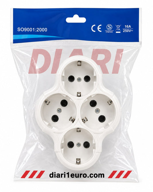 Adapter elektrik me 4 priza