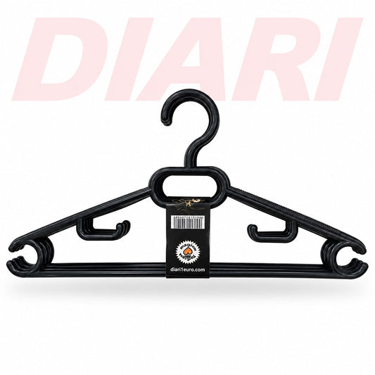 Varëse Rrobash Plastike e Zezë Magic Hanger